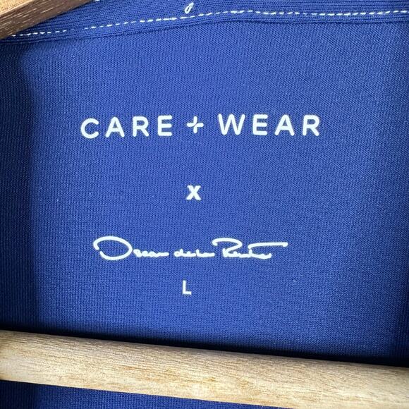Care + Wear Oscar de la Renta size Large Chemotherapy Port Access Hoodie Blue - Picture 6 of 7